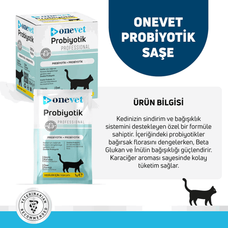Probiyotik Şase Kediler Için Sindirmeye Yardımcı Takviye Vitamini 30 Adet 1 Gr
