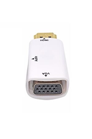 Hdmi To Vga Monitör Çevirici Dönüştürücü Adaptör