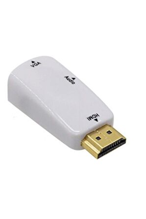 Hdmi To Vga Monitör Çevirici Dönüştürücü Adaptör