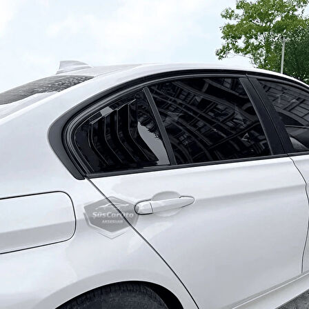 Bmw 3 Serisi F30 2012-2018 Uyumlu Kelebek Cam Izgarası Kelebek Cam Vizörü İthal Havalandırma Sağ Sol Takım Parlak Siyah 1.Sınıf