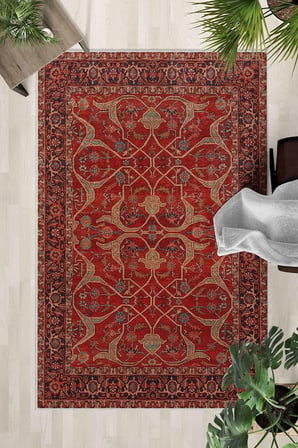 Yıkanabilir Kaymaz Taban Dijital Baskılı Halı ve Yolluk – Leke Tutmaz Salon & Mutfak Halısı