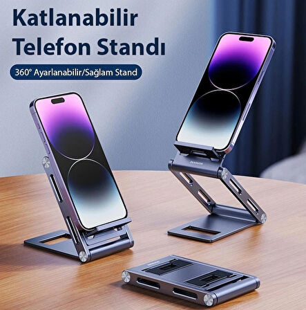 Dux Ducis Z-Shape Alüminyum Alaşımlı Katlanır Telefon Standı