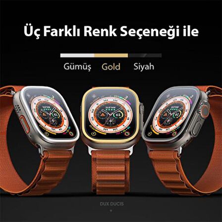 Coofbe Hidrofobik 0.33MM Uyumlu Çizilmeye Dayanıklı Alüminyum Kenarlı Apple Watch Ultra 49MM Uyumlu Ekran Koruyucu