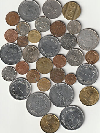 Escoines Koleksiyon 368605b6a645bf 33Adet Eski Madeni para / Jeton