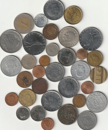 Escoines Koleksiyon 368605ba224527 Yerli/Yabancı 33 Adet Eski Madeni para Jeton