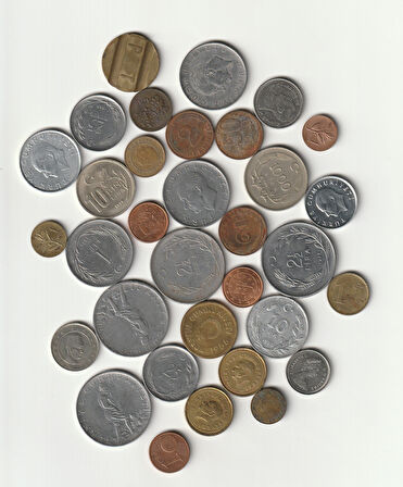 Escoines Koleksiyon 368605bdf191bb Yerli/Yabancı Koleksiyon Başlangıç seti 33Adet Eski Madeni/Jeton