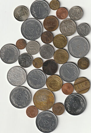 Escoines Koleksiyon 368605c18c1f61 Yerli/Yabancı Koleksiyon Başlangıç seti 33Adet Eski Madeni/Jeton