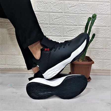 Jump 28652 Siyah-Beyaz Boğazlı Basket Spor Ayakkabı