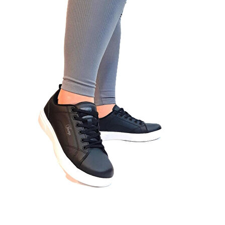 Jump 31178 Siyah-Beyaz Memory Sistem Hafif Rahat Spor Ayakkabı