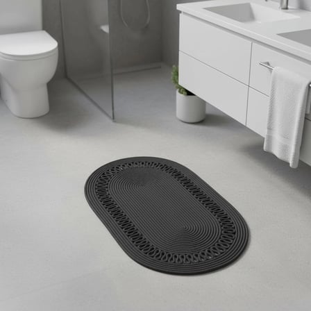 Trikotlu Jüt Paspas - 60x100 cm Yıkanabilir Banyo & Balkon Paspası