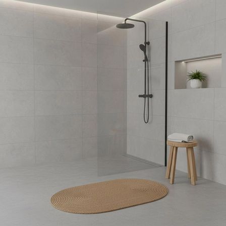  Doğal Jüt Banyo Paspası - 60X100 Cm Oval Yıkanabilir Paspas