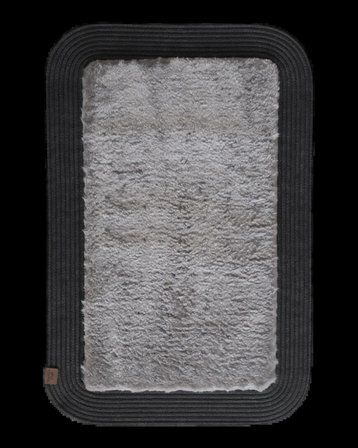 Jüt Peluş Kaymaz Taban Yıkanabilir Banyo Mutfak Kapı Önü Paspası 40x60 cm-Antrasit-Gri 