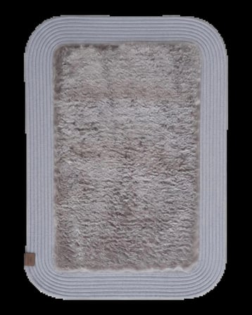 Jüt Peluş Kaymaz Taban Yıkanabilir Banyo Mutfak Kapı Önü Paspası 40x60 cm-Gri