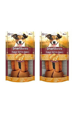 Smartbones Tavuklu ve Fıstık Ezmeli Medium Kemik 2 Li 158 Gr. X 2 Adet