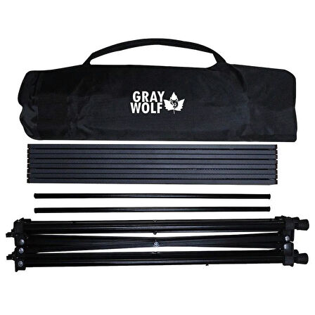 Gray Wolf Alüminyum Deluxe Katlanır Kamp Masası (Taşıma Çantalı) ALM102