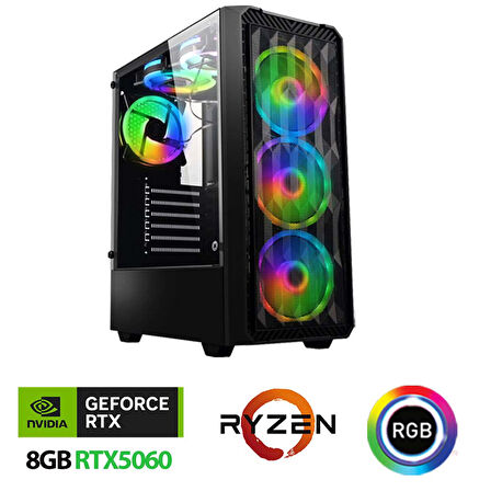 Xaser Xsr1150 Ryzen 5 8400F 32GB DDR5 Ram 2TB M.2 NVMe SSD 8GB RTX5060 27" 180Hz Oyuncu Bilgisayarı