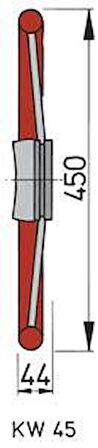 Vetus dümen, tip KWL45 Ø 450 mm Göbek alüminyum