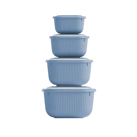 Sızdırmaz Saklama Kabı Seti (600/1100/1800/3000 ml) Kare