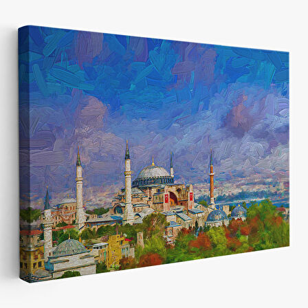 Ayasofya Camii Yağlıboya Görünüm Kanvas Duvar Tablosu-3690