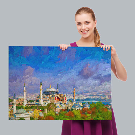 Ayasofya Camii Yağlıboya Görünüm Kanvas Duvar Tablosu-3690