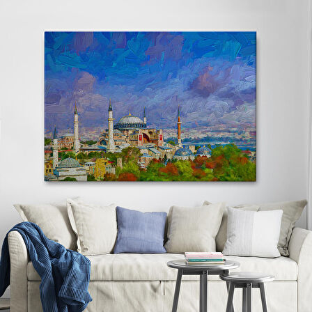 Ayasofya Camii Yağlıboya Görünüm Kanvas Duvar Tablosu-3690