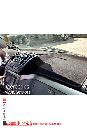 Mercedes Viano W639 2003-2014 Torpido Koruma  Halısı -  Siyah Kenar