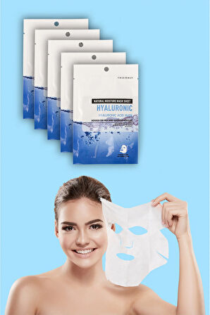 5 Adet Yüksek Moleküler Hyaluronic Acid Mask Nem Bombası Asit Mask Hint Yağı Özlü XLM267