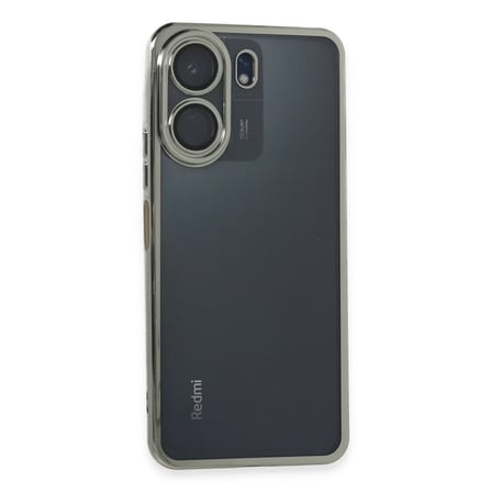 Xiaomi Redmi 13C Kılıf Razer Lensli Silikon - Gümüş