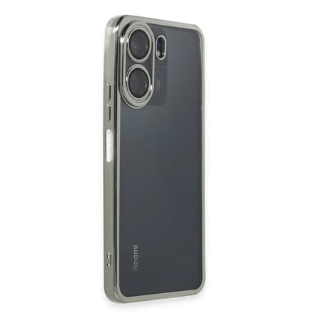 Xiaomi Redmi 13C Kılıf Razer Lensli Silikon - Gümüş