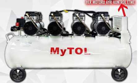 MYTOL EWS200 Sessiz Kompresör 200 Lt 4 HP