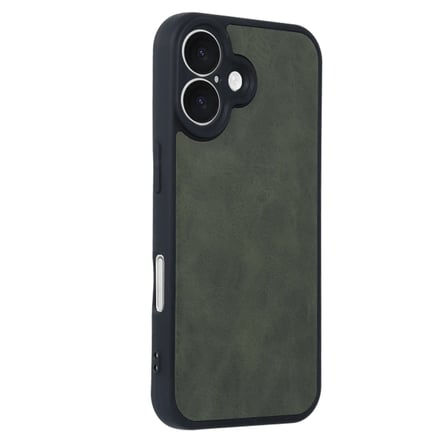 Apple iPhone 16 Kılıf Aras Deri Kapak - Koyu Yeşil