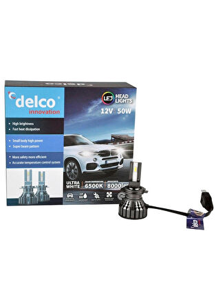 CRN Delco Special H7 Led Xenon Slim Led Far 8000 Lümen 6500k