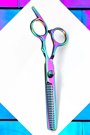 2'li Set Vidalı Kuyruklu Saç Kesme Ve Inceltme Kesim Makası Düz Ve Ara Makas Seti Xlq501