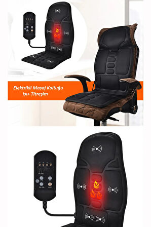 Çakmaklık Girişli Tüm Araç Koltuklarına Uyumlu Vücut Masaj Minderi Titreşimli Masaj Aleti