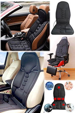 Çakmaklık Girişli Tüm Araç Koltuklarına Uyumlu Vücut Masaj Minderi Titreşimli Masaj Aleti