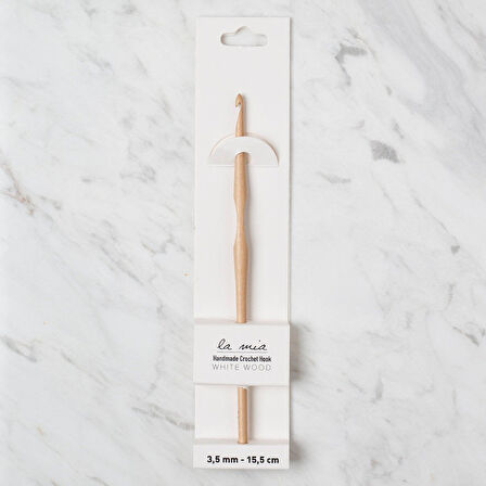 La Mia Whitewood 3.5 mm 15.5 cm Ahşap Yün Tığ