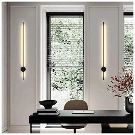  Dekoratif Aplik | 800 mm Uzunluk | 20mm Genişlik | Siyah Renk | 1080 Lümen | 3000K"