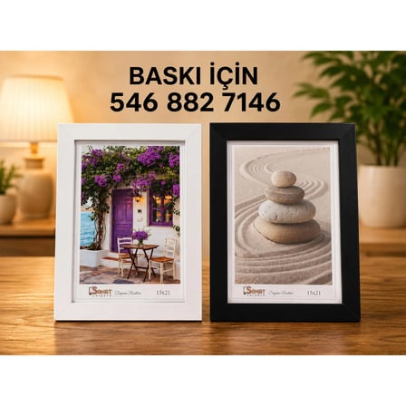 Siyah Kişiye Özel 15x21 cm Fotoğraflı Dekoratif Çerçeve