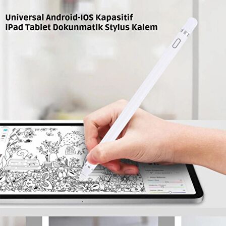 Coofbe Android Ve İos Uyumlu Dokunmatik Ekran Kalemi Kapasitif iPad Stylus Kalem Tüm Tabletlere Uyumlu