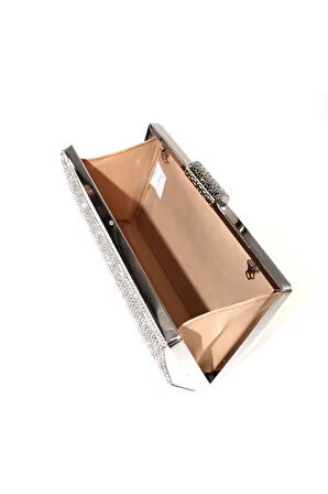 Taşlı gümüş abiye çanta. Clutch gümüş taşlı gece çantası. Abiye çanta gümüş. Gümüş abiye çantası.