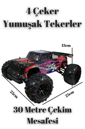 2.4 Ghz 1:16 36 Km Hız Yapan Full Fonksiyon Uzaktan Kumandalı 4x4 Araba
