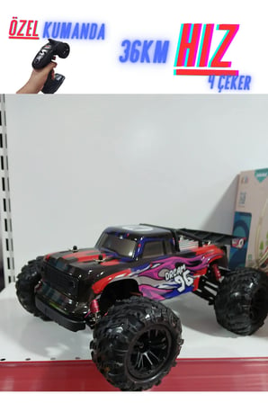2.4 Ghz 1:16 36 Km Hız Yapan Full Fonksiyon Uzaktan Kumandalı 4x4 Araba