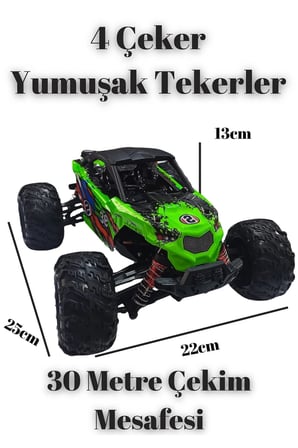 2.4 Ghz 1:16 36 Km Hız Yapan Full Fonksiyon Uzaktan Kumandalı 4x4 Araba