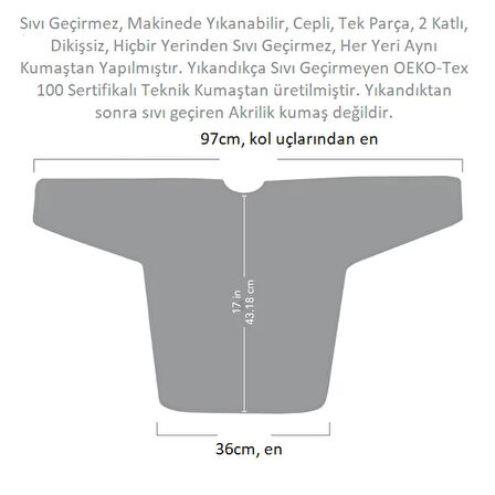 yorni 3-6 Yaş, Family, Sıvı Geçirmez, Makinede Yıkanabilir, Uzun Kollu Boyundan Bağlamalı Bebek Mama Önlüğü