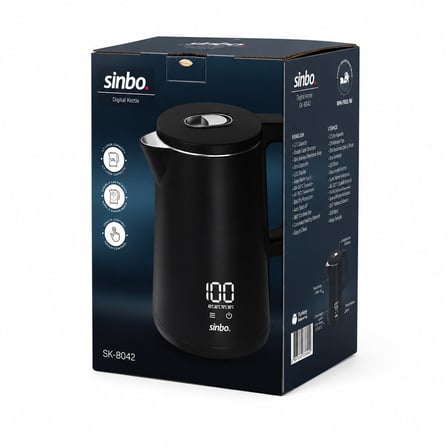 Premium Sıcak İçecek Tezgah Üstü Sabah Kahvesi Sinbo 18 Litre Dijital Kettle