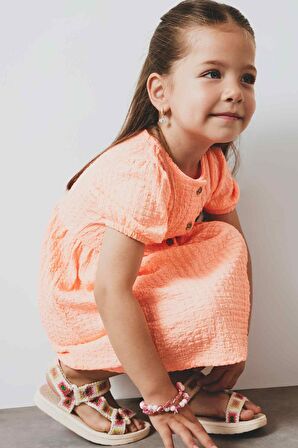 DeFacto Kız Bebek Kısa Kollu Bürümcük Yazlık Elbise E8716A525SMOG189