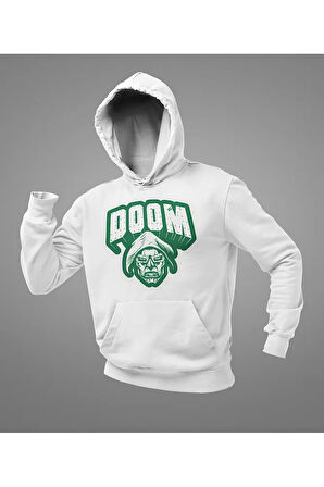 Doctor Doom Marvel Karakter Baskılı Unisex Oversize Hoodie