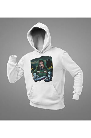 2026 Doctor Doomsday Baskılı Unisex Oversize Marvel Hoodie