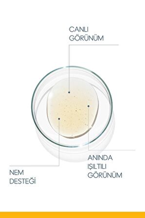 C Vitamini Serum Canlandırıcı ve Parlaklık Veren Cilt Serumu Antioksidan Etki Cilt Tonu Dengeleme