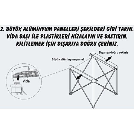 Nurgaz Alüminyum Kamp Masası Büyük Ng Akmb